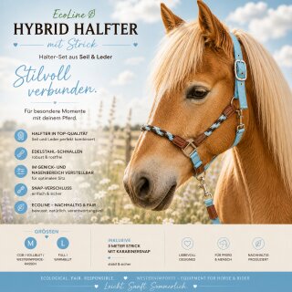 EcoLine Hybrid Halfter mit Strick sky