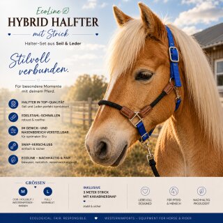 EcoLine Hybrid Halfter mit Strick royal-schwarz