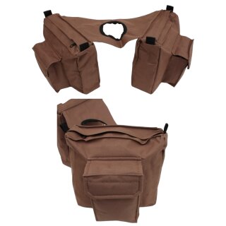 Horn Satteltasche für Westernsattel aus Nylon – Braun
