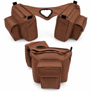 Horn Satteltasche für Westernsattel aus Nylon – Braun