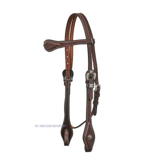 Westerntrense HORSEMAN´S TACK w./ FLOWER BUCKLE , DARK OILED