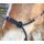 Knotenhalfter mit edlen Rohhaut-Details – schwarz