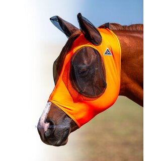 Comfort Fit Fliegenmaske ORANGE  mit Ohrenschutz – Professional’s Choice M (Cob/Vollblut)