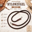 Geschlossene Deluxe Nylonzügel mit Lederbesatz |...