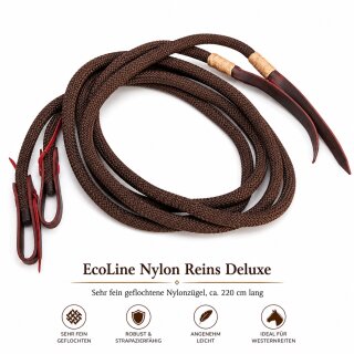 EcoLine Nylon Reins Deluxe – fein geflochtene Westernzügel