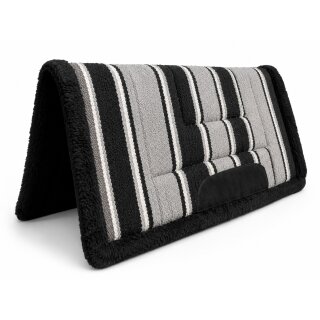 Navajo-Westernpad „Durango“ Grau-Schwarz – 80 x 80 cm