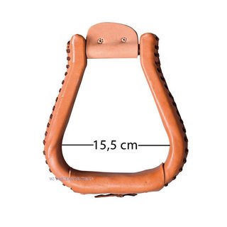 Leather Stirrups XL - Ledersteigbügel in hellbraun