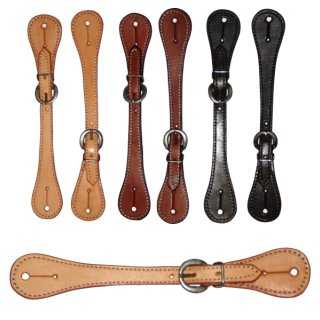 Westernsporenriemen - glatt - US-Leder