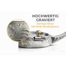 Kugelsporen Western kurz – German Silver, graviert