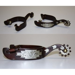 Westernsporen braun mit Silber
