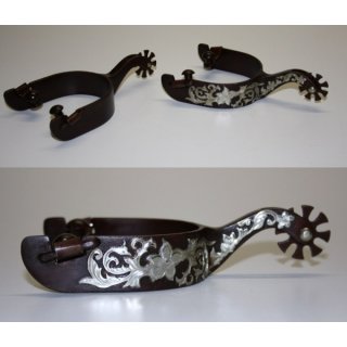 Westernsporen Braun mit Silver