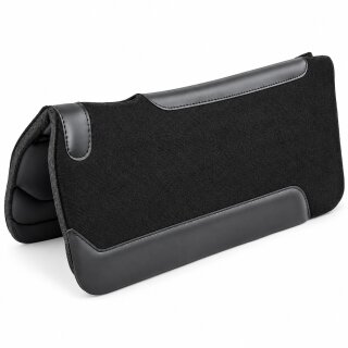 Westernpad Filzpad mit Neopren-Unterseite – schwarz – 82 x 78 cm, anatomisch geformt
