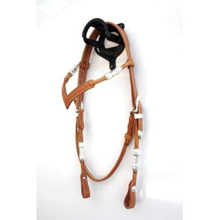 EE Tack Westerntrense Herman Oak Leder V-Stirnband