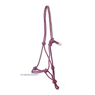 Knotenhalfter zweifarbig Pink/Schwarz