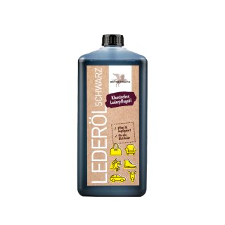 B&E Lederöl schwarz, 1000 ml