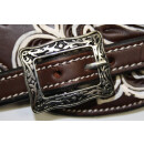 Westernsporenriemen aus US-Leder – dunkelbraun mit...