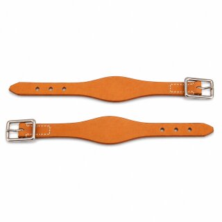 Hobble Straps aus Leder – Steigbügelfixierung für Westernsattel hellbraun (natur)