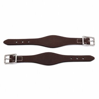Hobble Straps aus Leder – Steigbügelfixierung für Westernsattel dunkelbraun