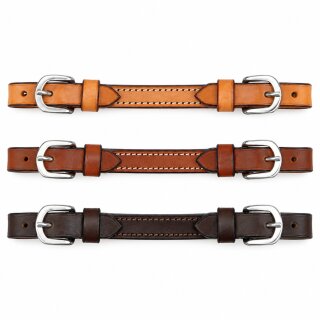 EE Tack Kinnriemen aus US-Leder mit 2 Schnallen – 3 Farben