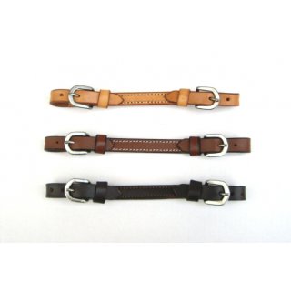 "EE Tack" - Kinnriemen - US Leder - 3 Farben - Two Buckle mittelbraun