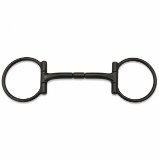 Westerngebiss Billy Allen D-Ring Snaffle Bit Black Steel mit Kupfereinlagen