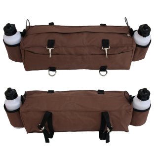 Cantle Bag - mit zwei Trinkflaschen - BRAUN