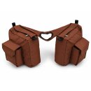 Western Horn Satteltasche aus Nylon – 4 Taschen, Braun