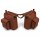 Western Horn Satteltasche aus Nylon – 4 Taschen, Braun