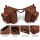 Western Horn Satteltasche aus Nylon – 4 Taschen, Braun