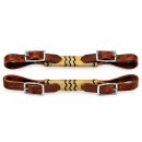 Western Kinnriemen Harness mit Rohhaut-Verzierung –...